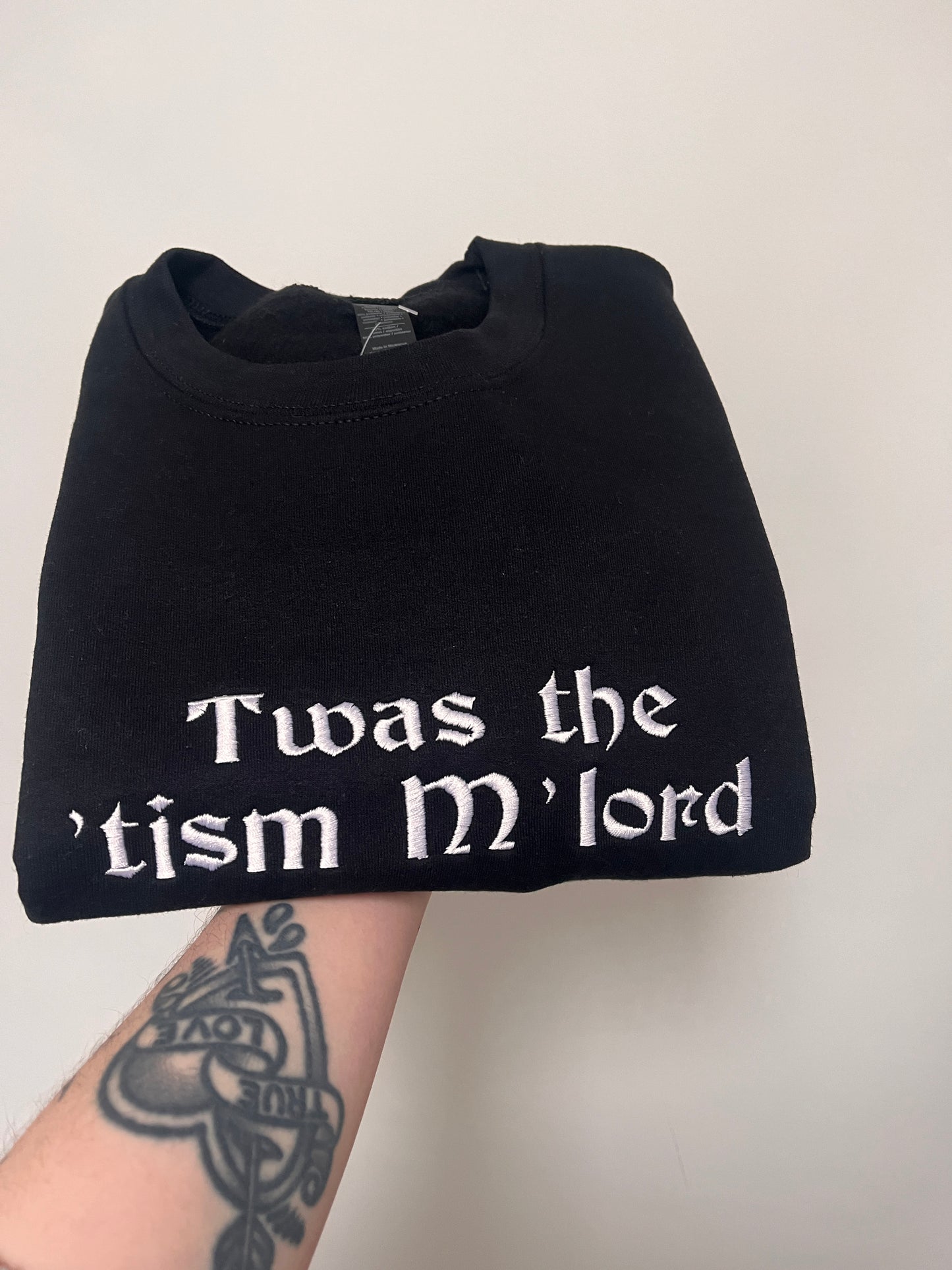 Twas The ‘Tism M’Lord Embroidered Sweatshirt