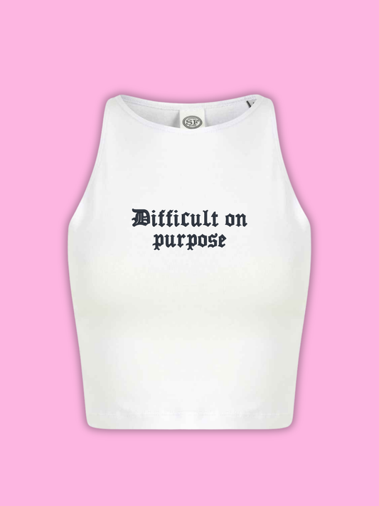Difficult On Purpose Cropped Tank Top