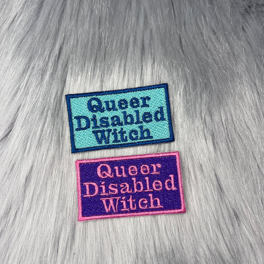 Queer Disabled Witch Embroidered Patch