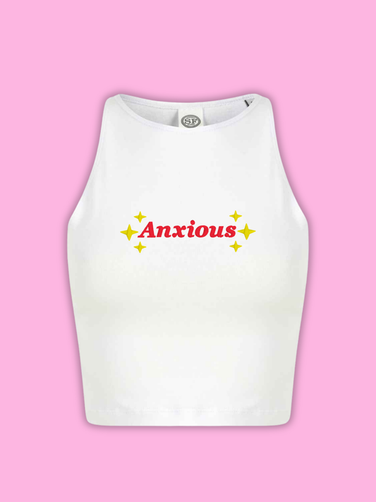 Anxious Cropped Tank Top