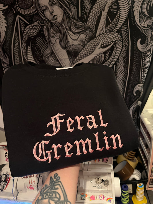 Feral Gremlin Embroidered Sweatshirt