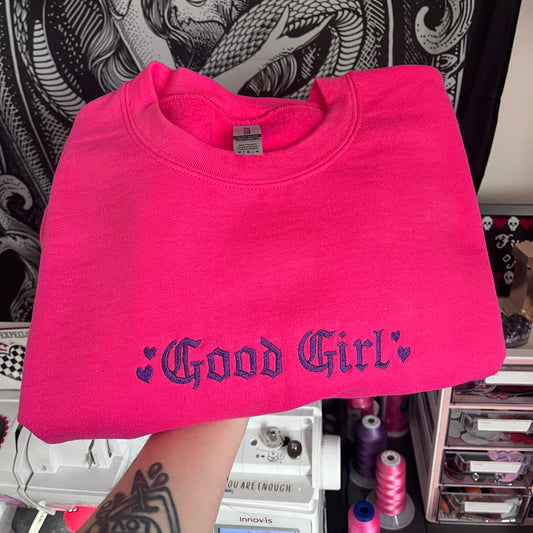 Good Girl Embroidered Sweatshirt