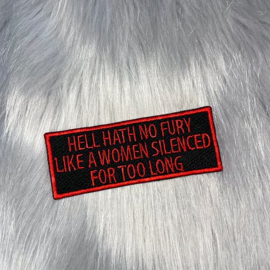 Hell Hath No Fury Embroidered Patch