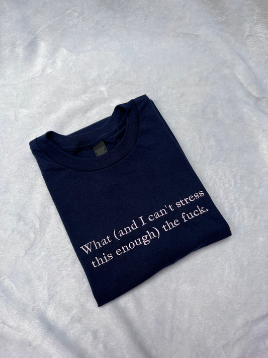 What (and I can't stress this enough) the fuck Embroidered Sweatshirt