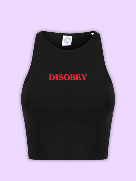 Disobey Cropped Tank Top