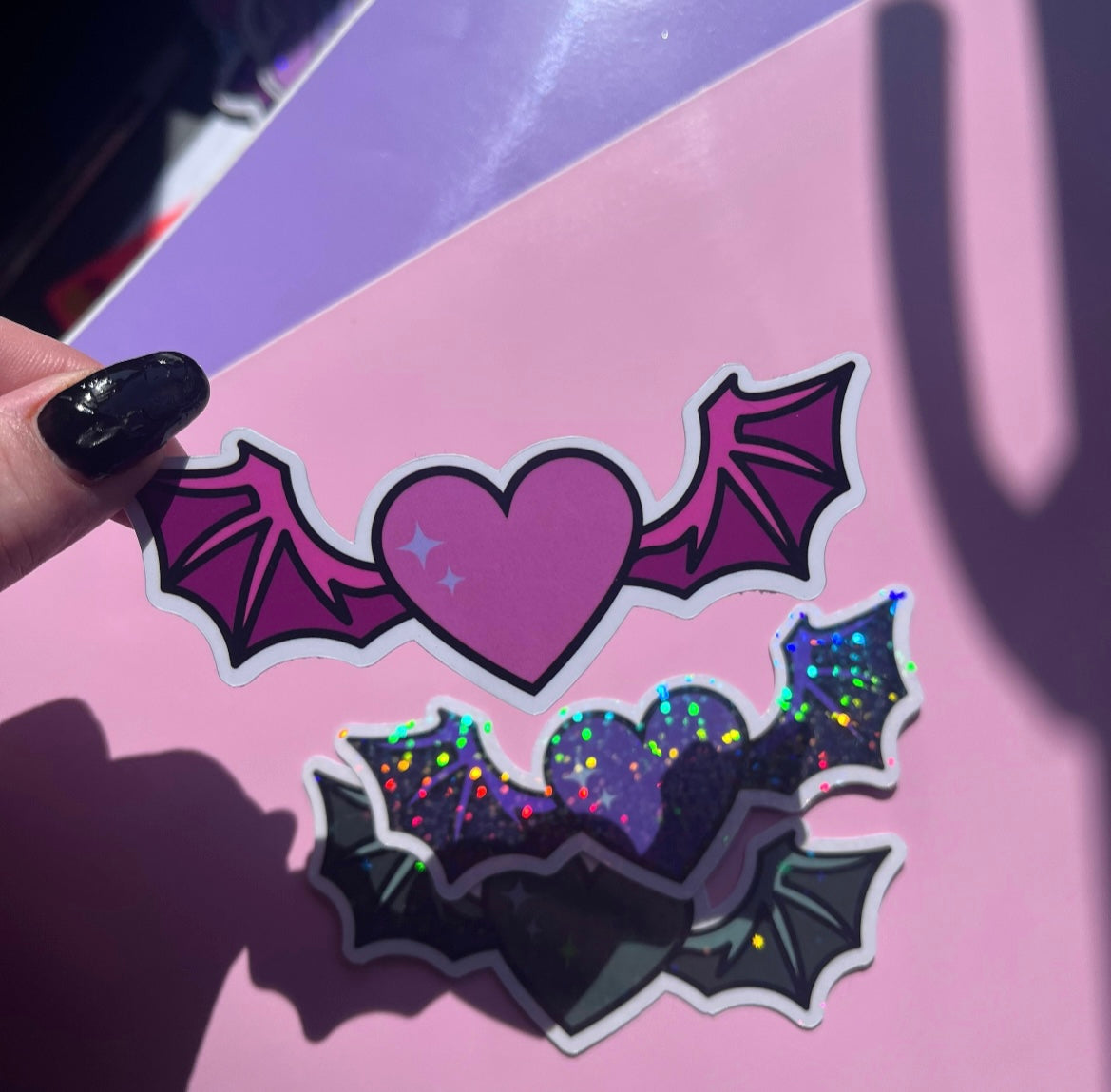 Bat Heart Sticker