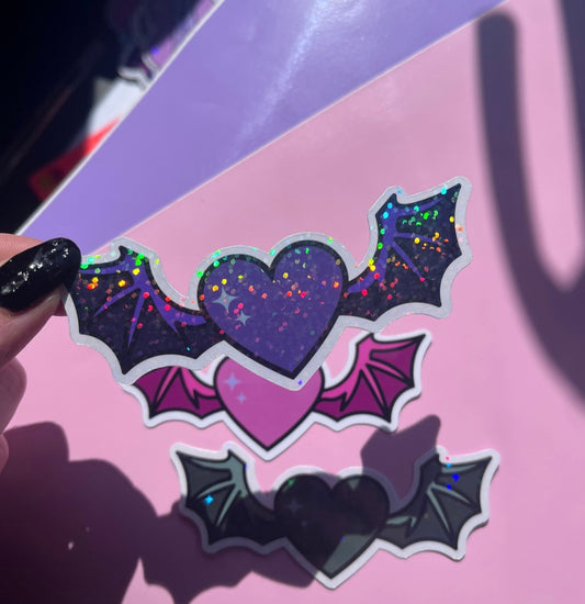 Bat Heart Sticker
