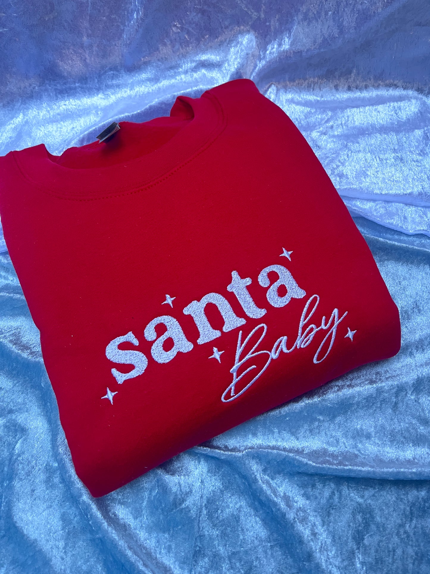 Santa Baby Embroidered Sweatshirt