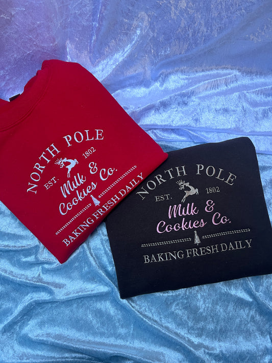 North Pole Embroidered Sweatshirt