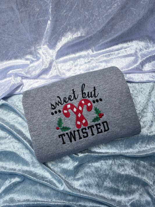 Sweet But Twisted Embroidered Sweatshirt