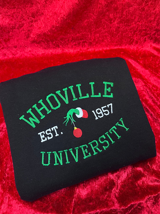 Whoville University Embroidered Sweatshirt