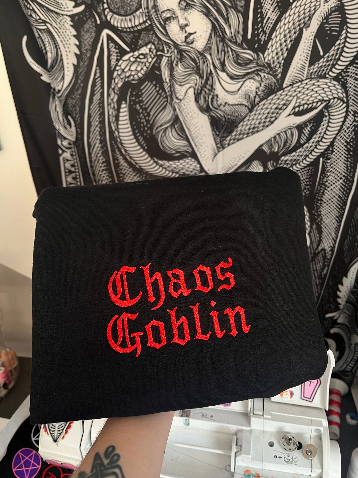 Chaos Goblin Embroidered Sweatshirt