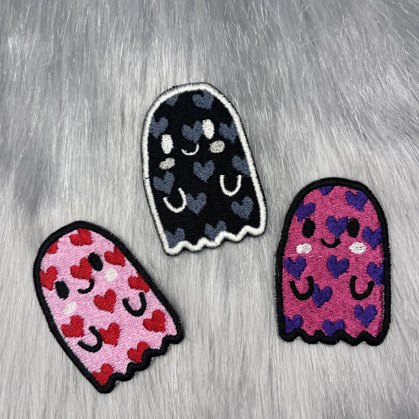 Heart Ghost Embroidered Patch