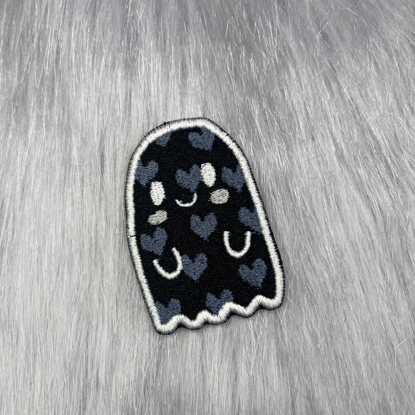 Heart Ghost Embroidered Patch
