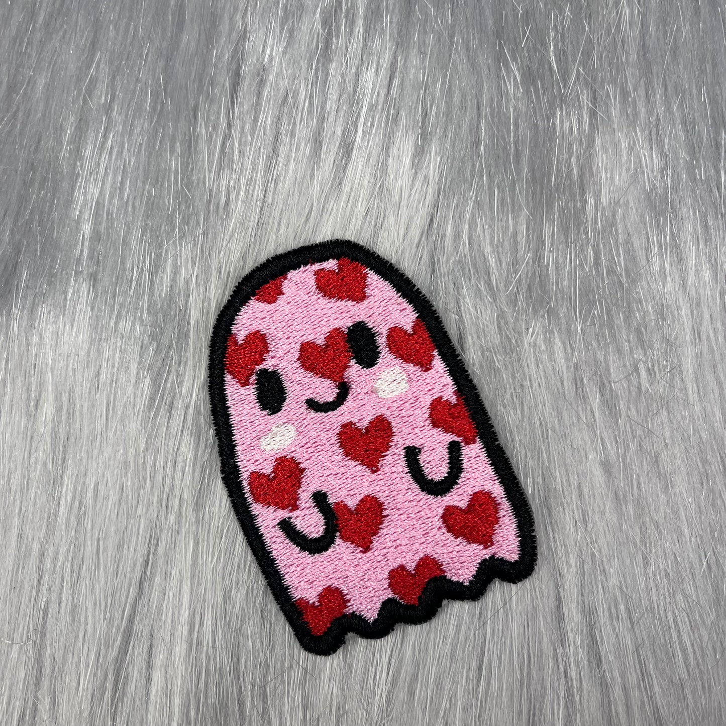 Heart Ghost Embroidered Patch