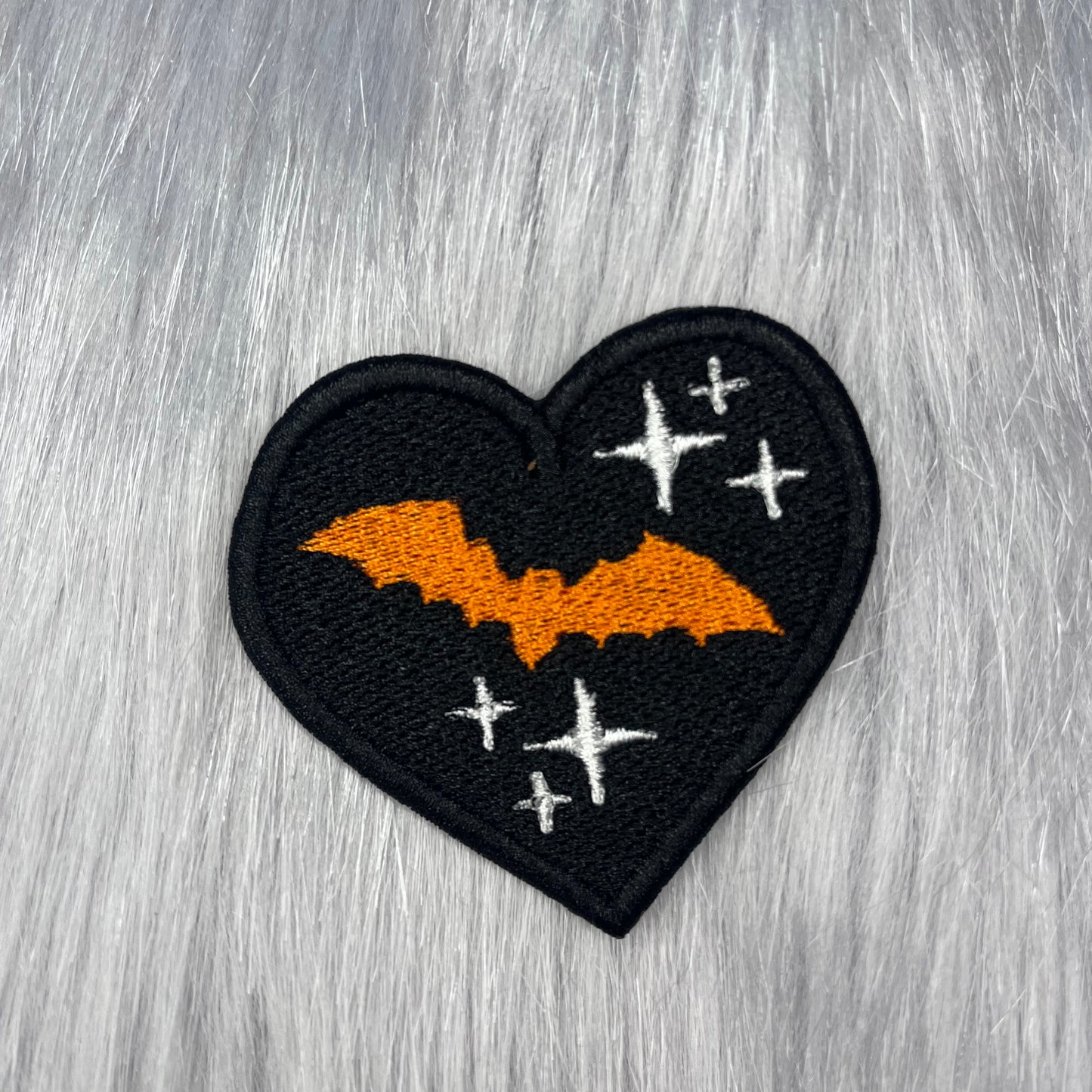 Bat Heart Embroidered Patch