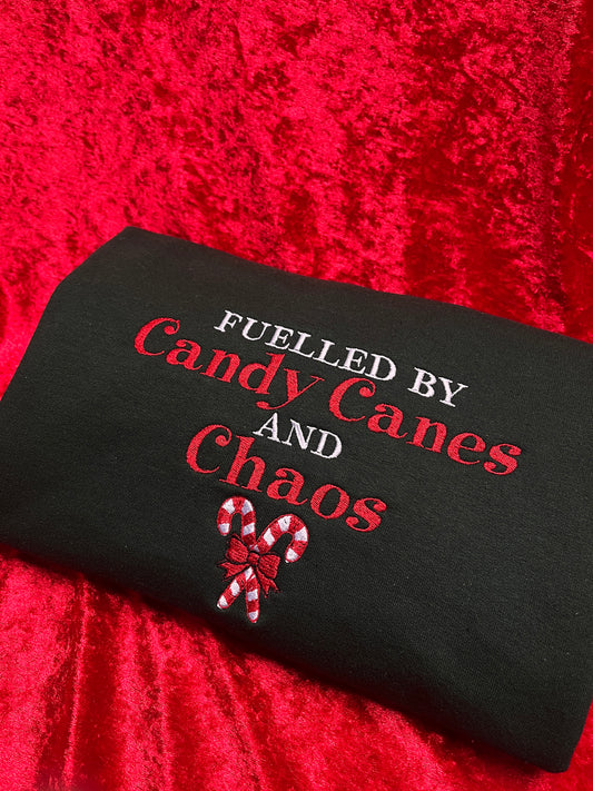 Fuelled By Candy Canes and Chaos Sweatshirt