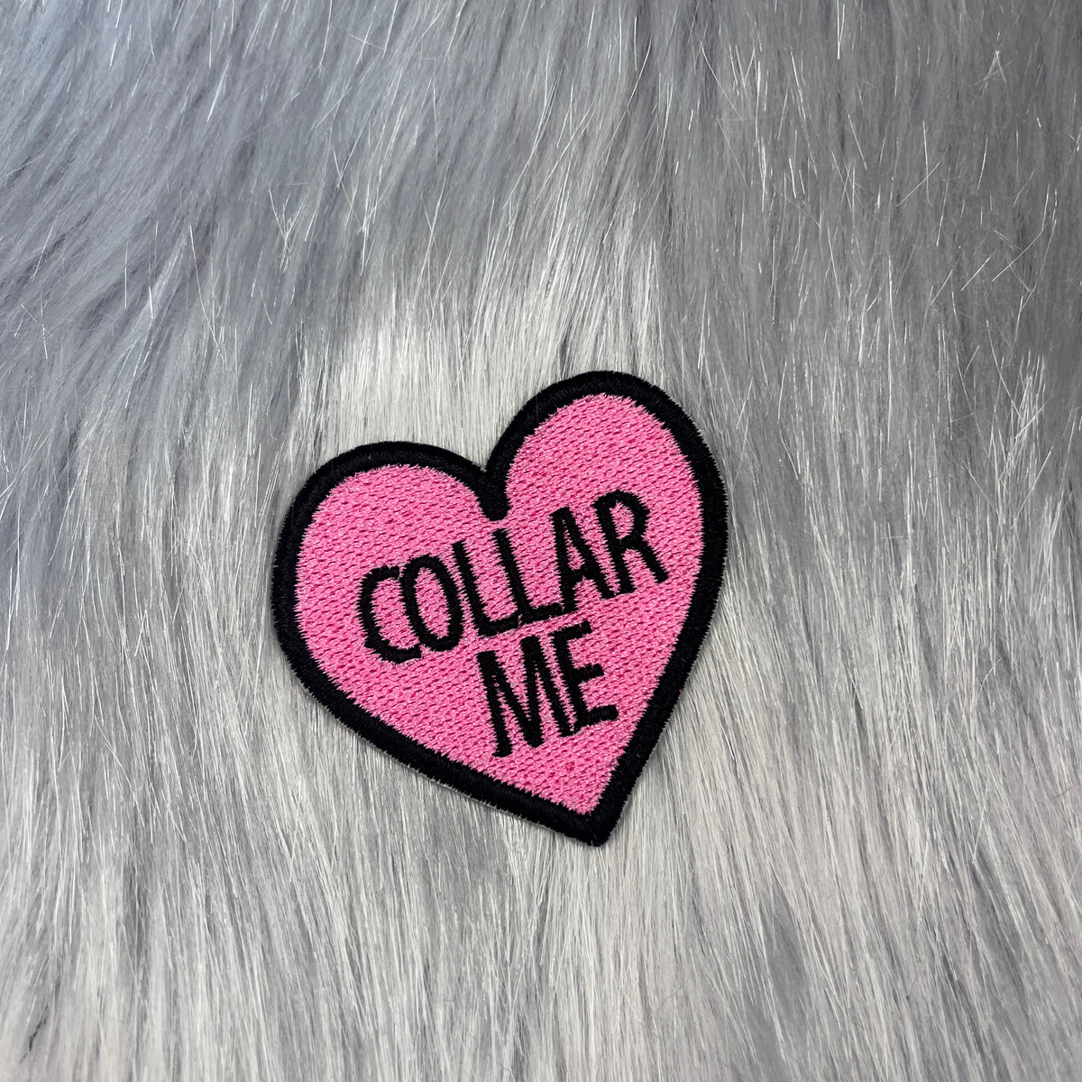 Collar Me Heart Embroidered Patch