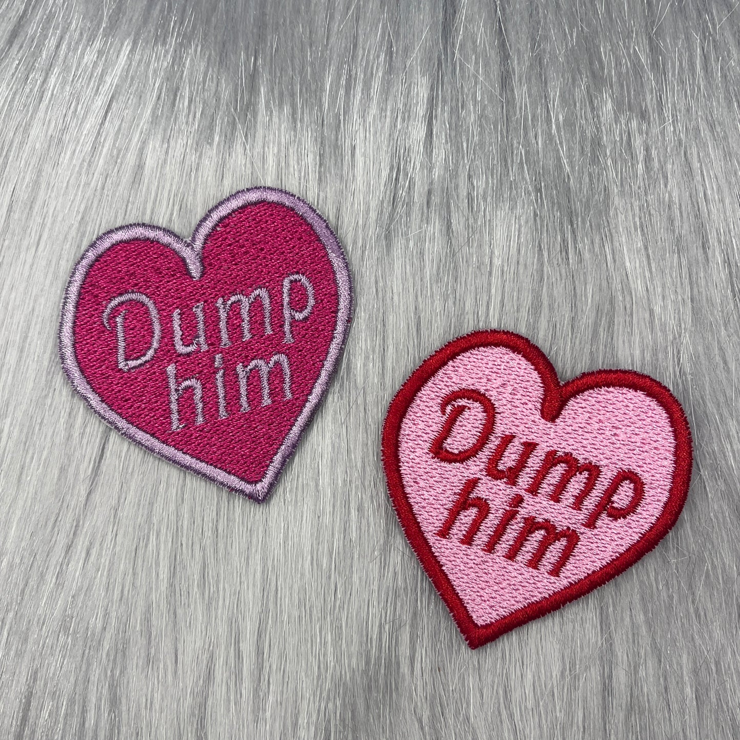 Dump Him Heart Embroidered Patch