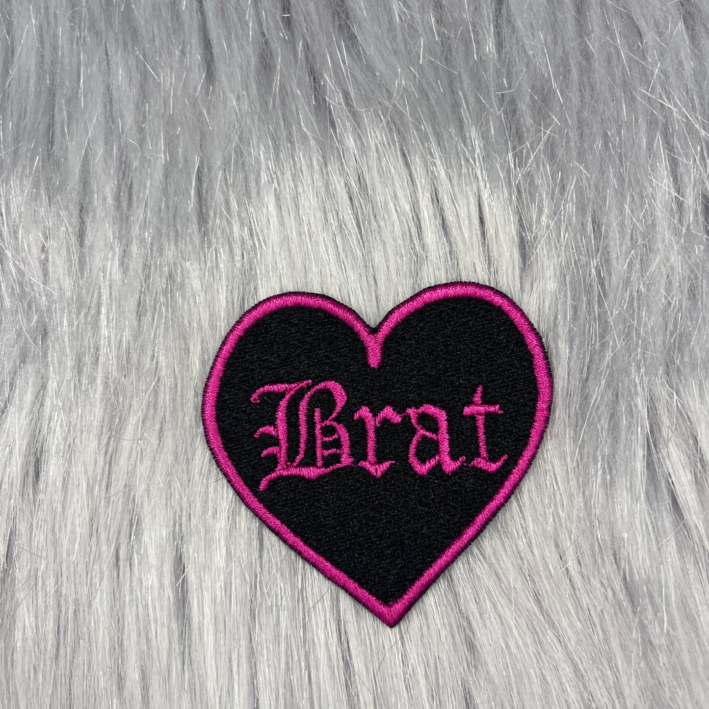 Brat Heart Embroidered Patch