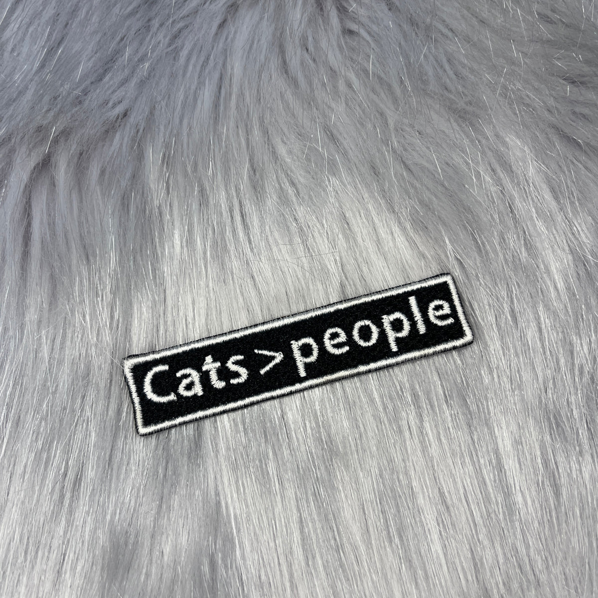 Cats Over People Embroidered Patch