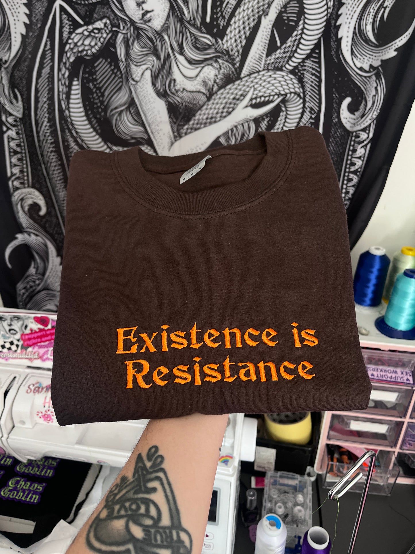 Existence is Resistance Embroidered T-Shirt