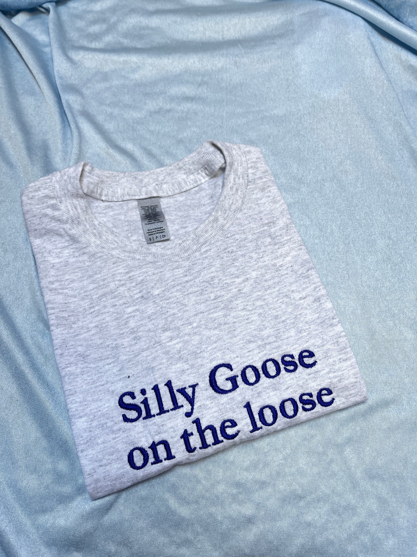 SMALL - grey, silly goose on the loose