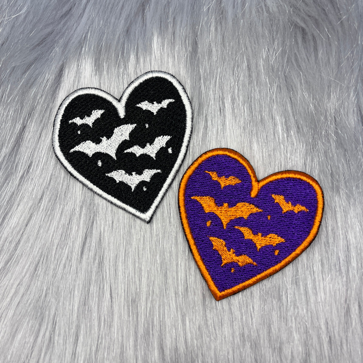 Bats Heart Embroidered Patch