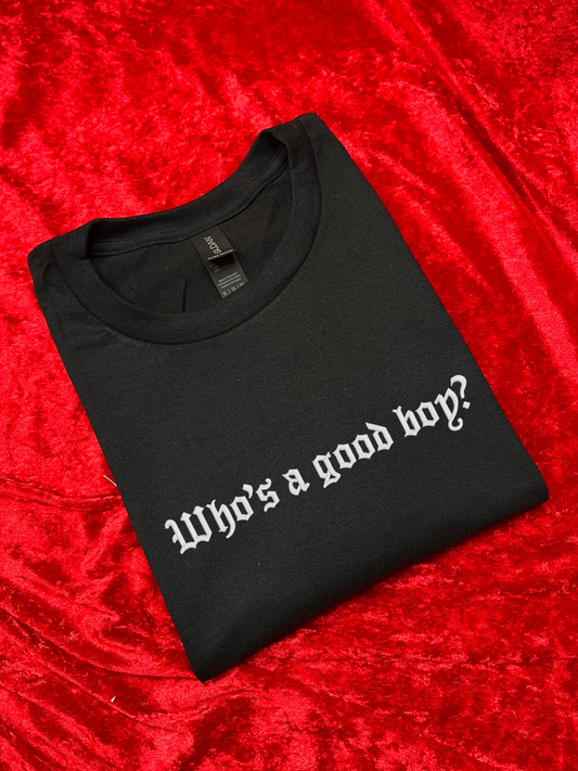 Who's a Good Boy Embroidered Sweatshirt / T-Shirt