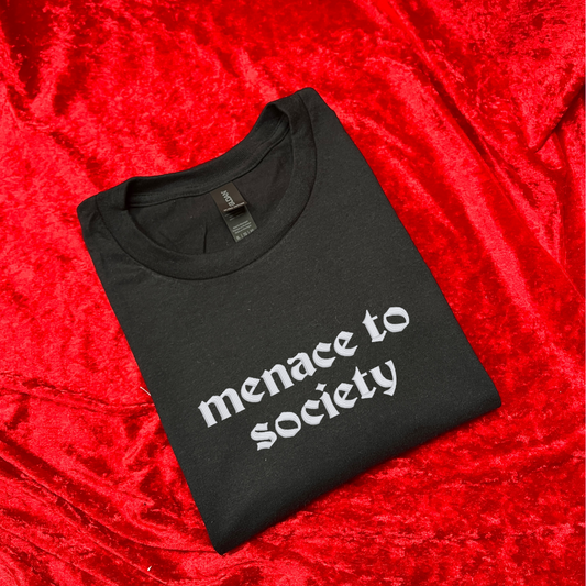 Menace To Society Embroidered T-Shirt