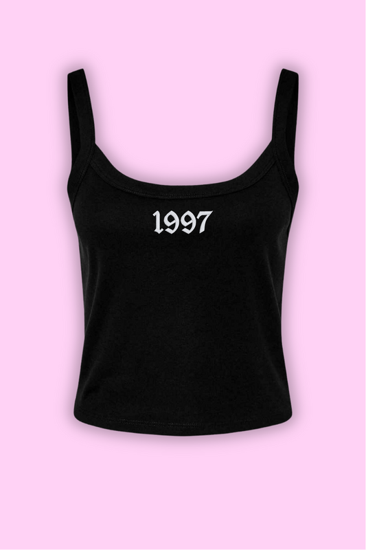 Custom Year Spaghetti Strap Crop Tank Top