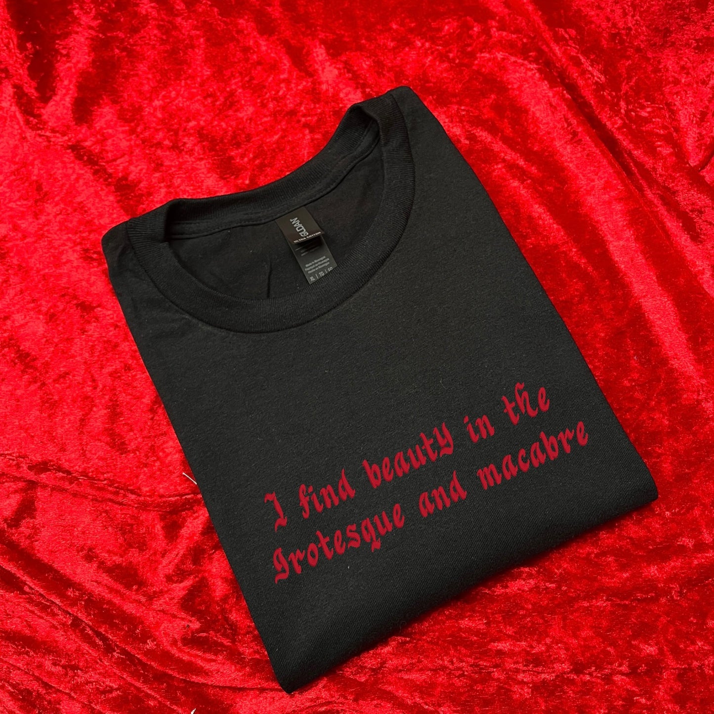 I Find Beauty In The Grotesque and Macabre Embroidered T-Shirt
