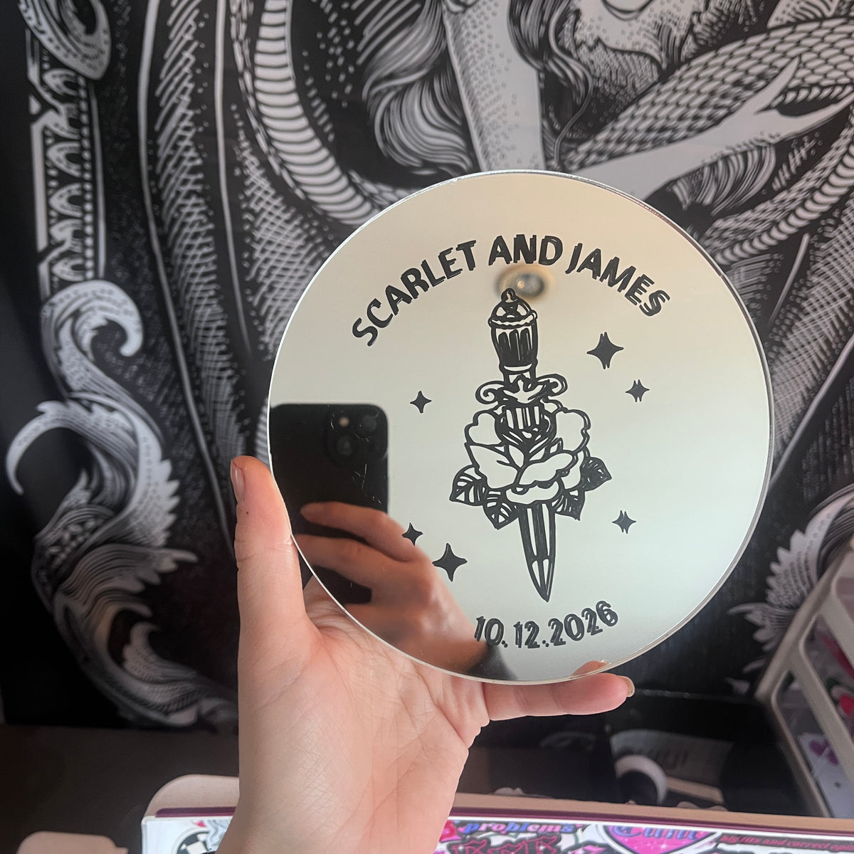 Personalised Dagger Mirror