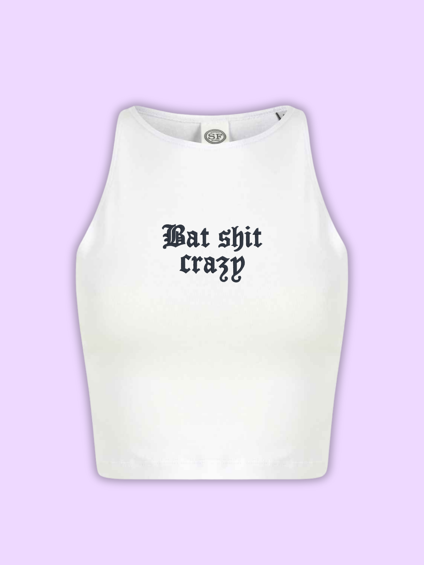 Bat Shit Crazy Cropped Tank Top
