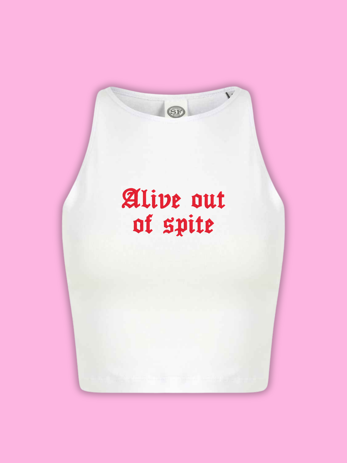 Alive Out Of Spite Cropped Tank Top