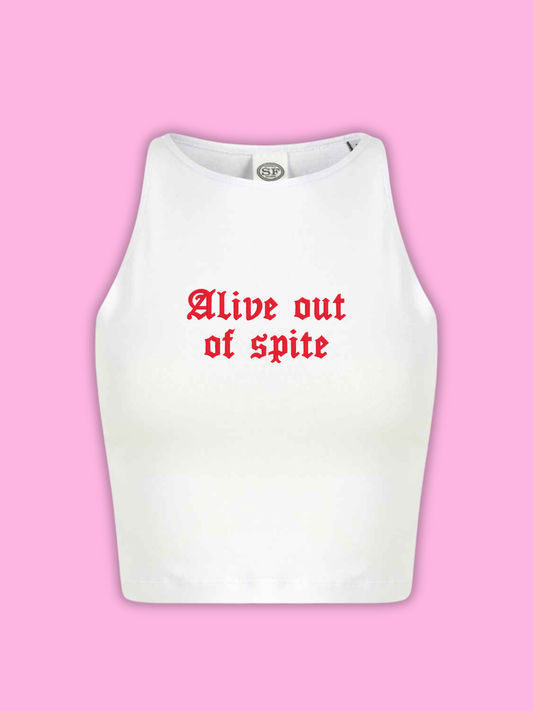 Alive Out Of Spite Cropped Tank Top