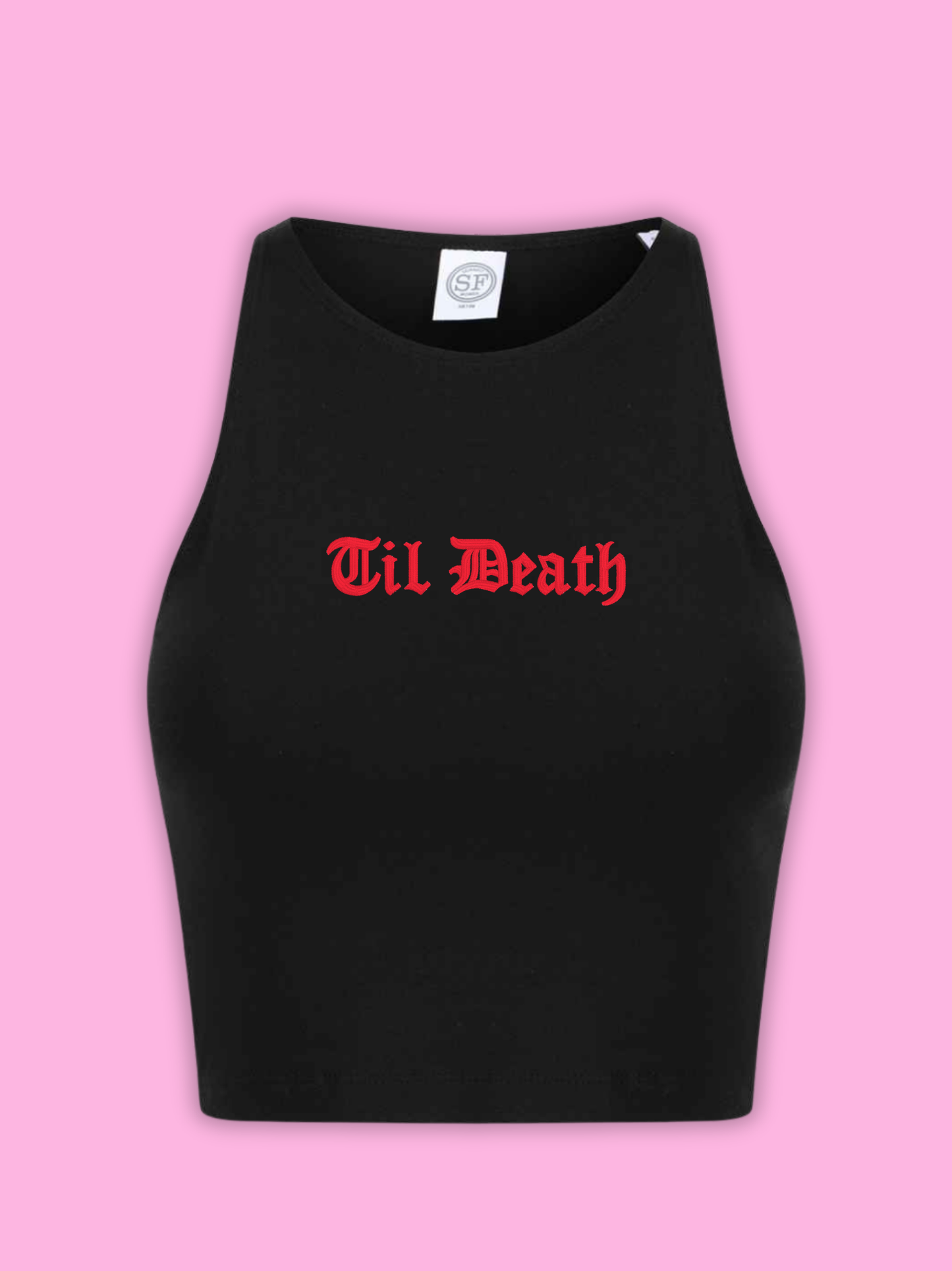 Til Death Cropped Tank Top