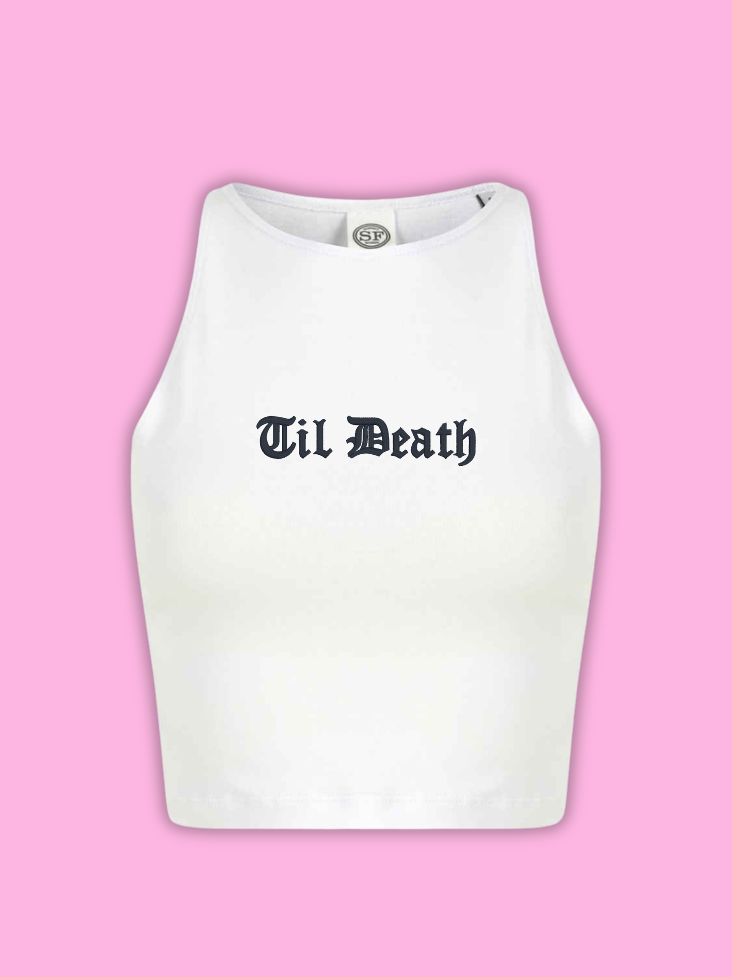 Til Death Cropped Tank Top