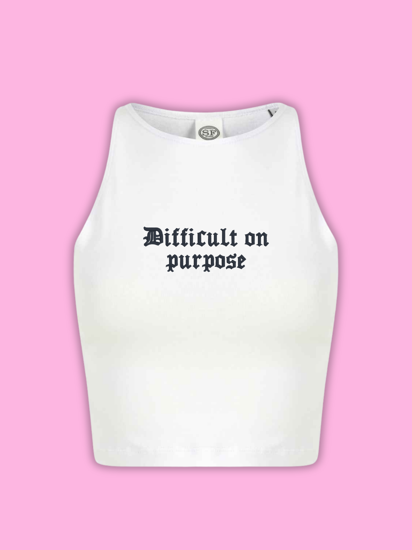 Difficult On Purpose Cropped Tank Top