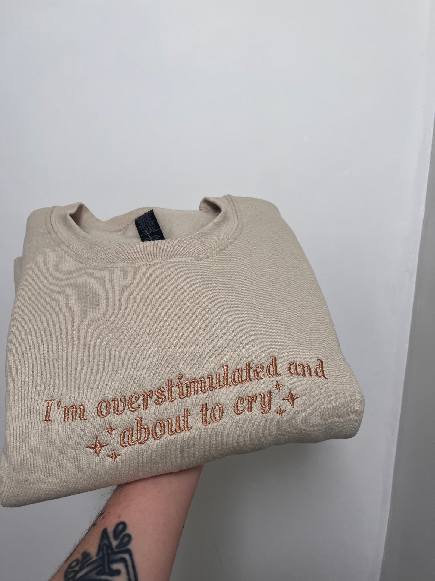 I’m Overstimulated and About To Cry Sweatshirt