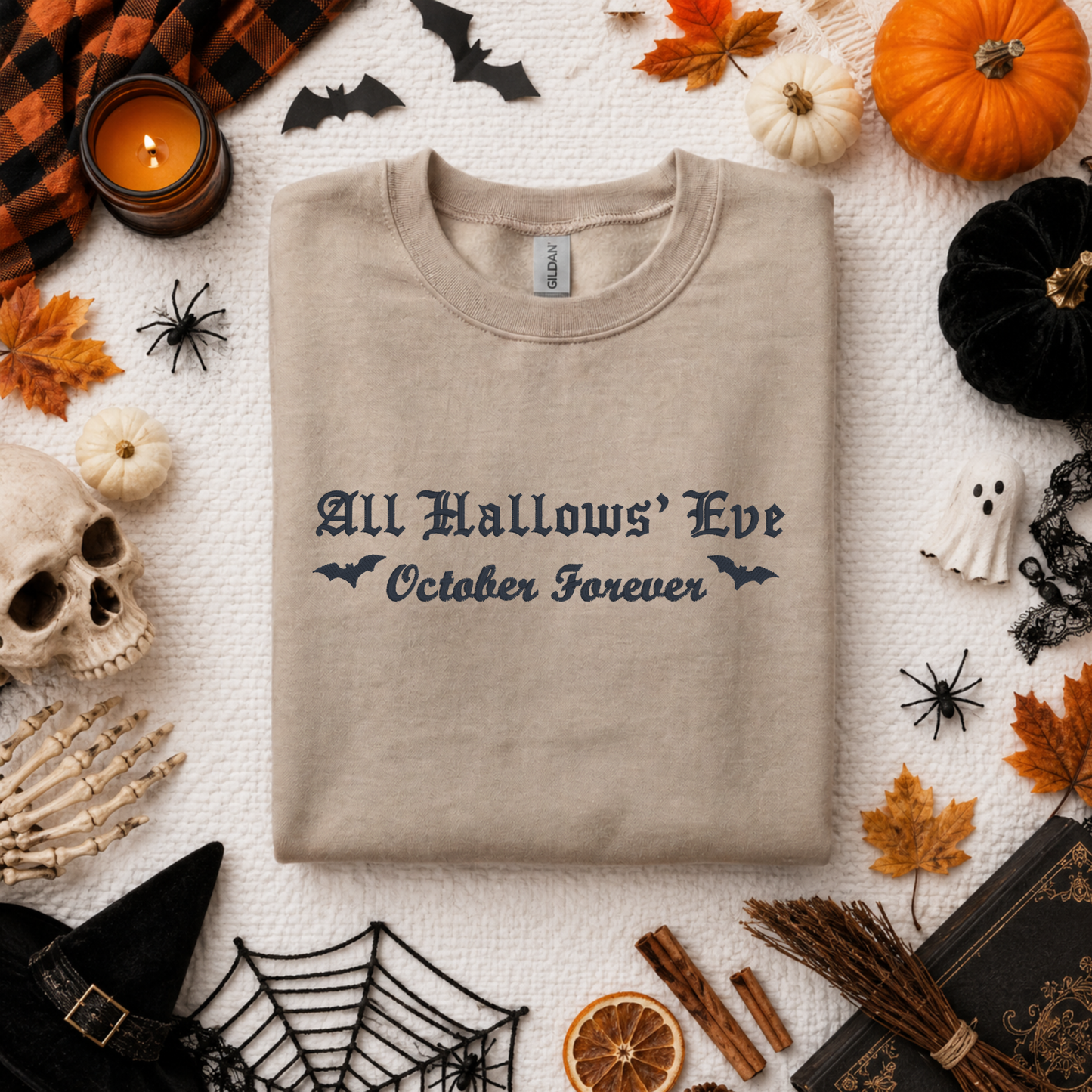 October Forever Embroidered Sweatshirt / T-Shirt