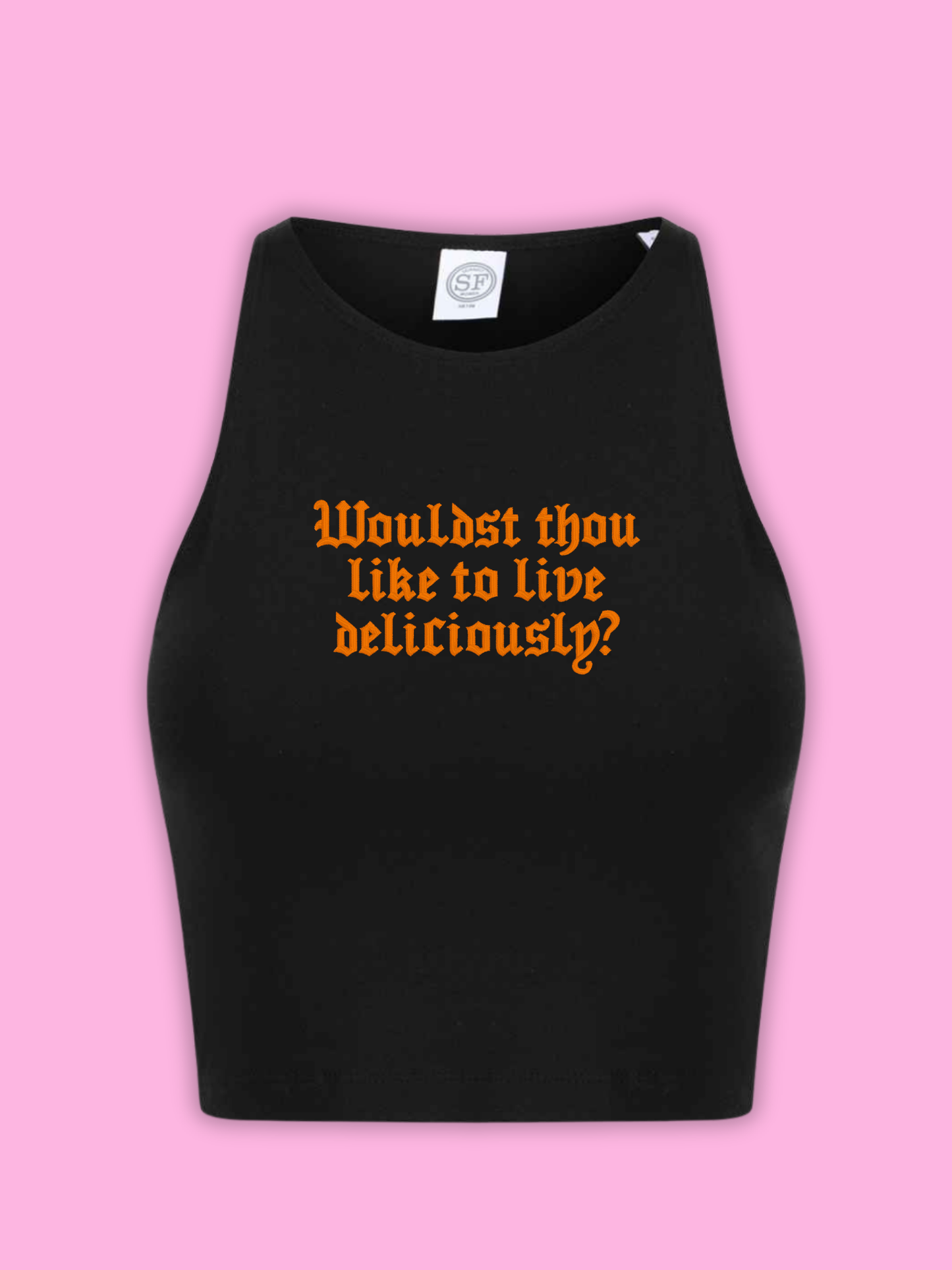 Live Deliciously Cropped Tank Top