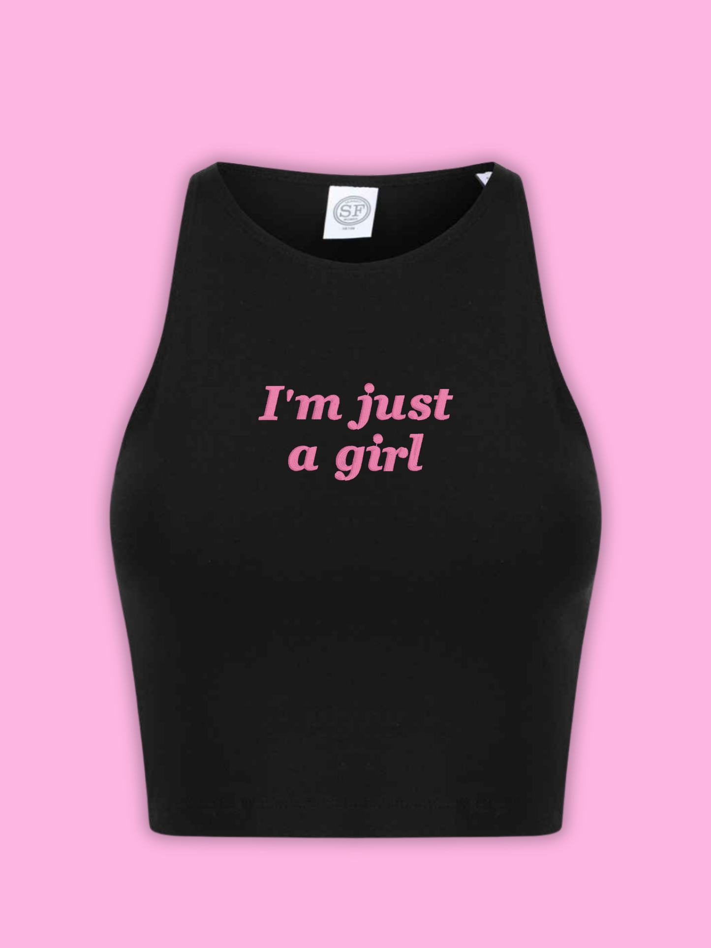 I'm Just a Girl Cropped Tank Top