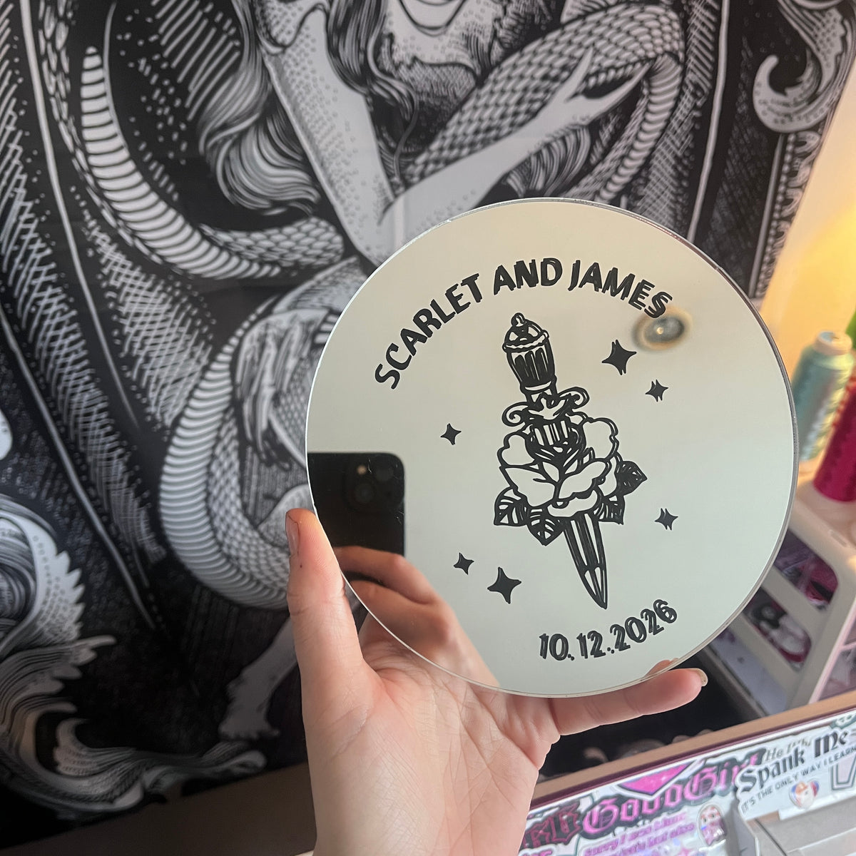 Personalised Dagger Mirror
