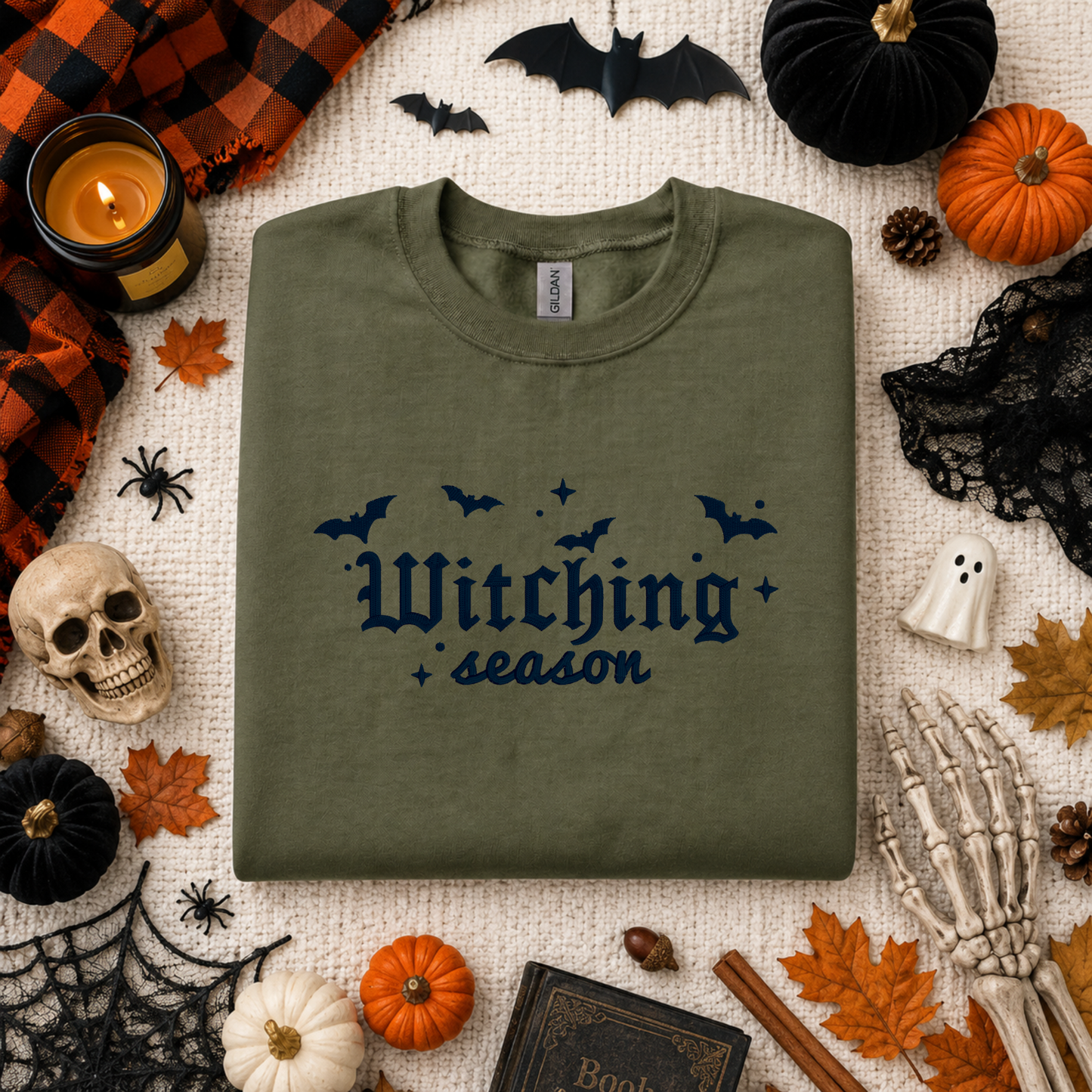Witching Season Embroidered Sweatshirt / T-Shirt