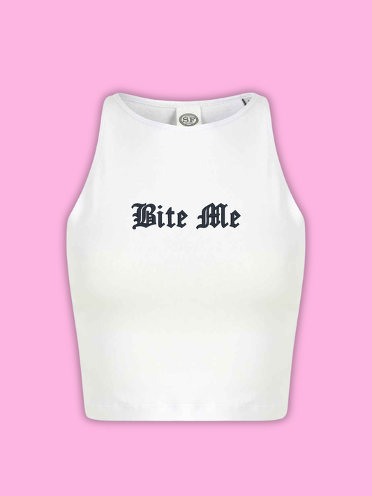 Bite Me Cropped Tank Top