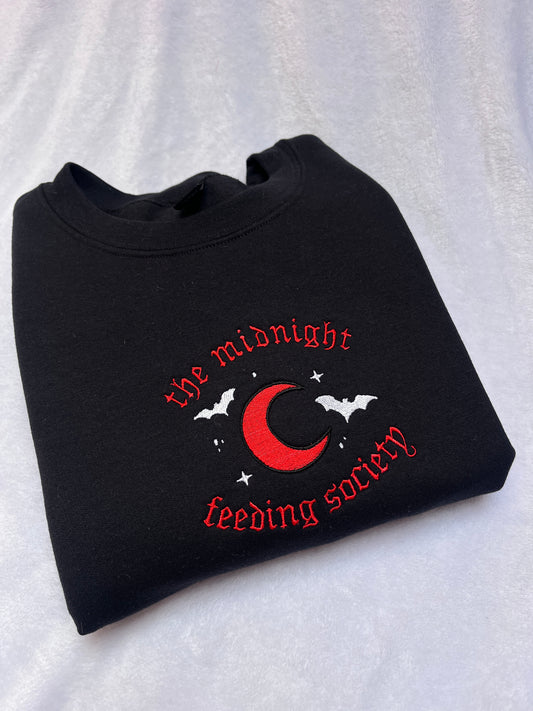Midnight Feeding Society Embroidered Sweatshirt / T-Shirt