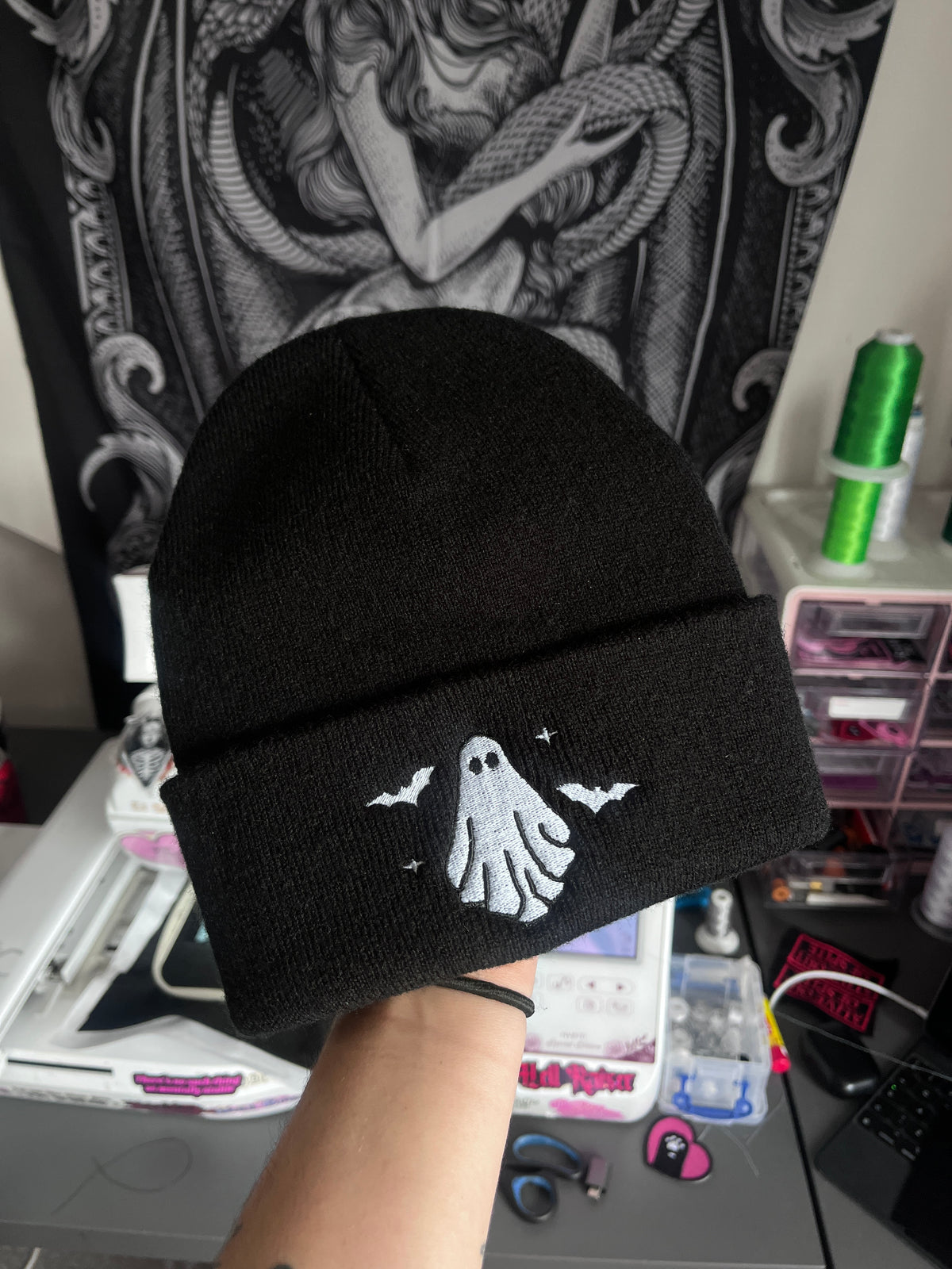 Ghost and Bat Beanie
