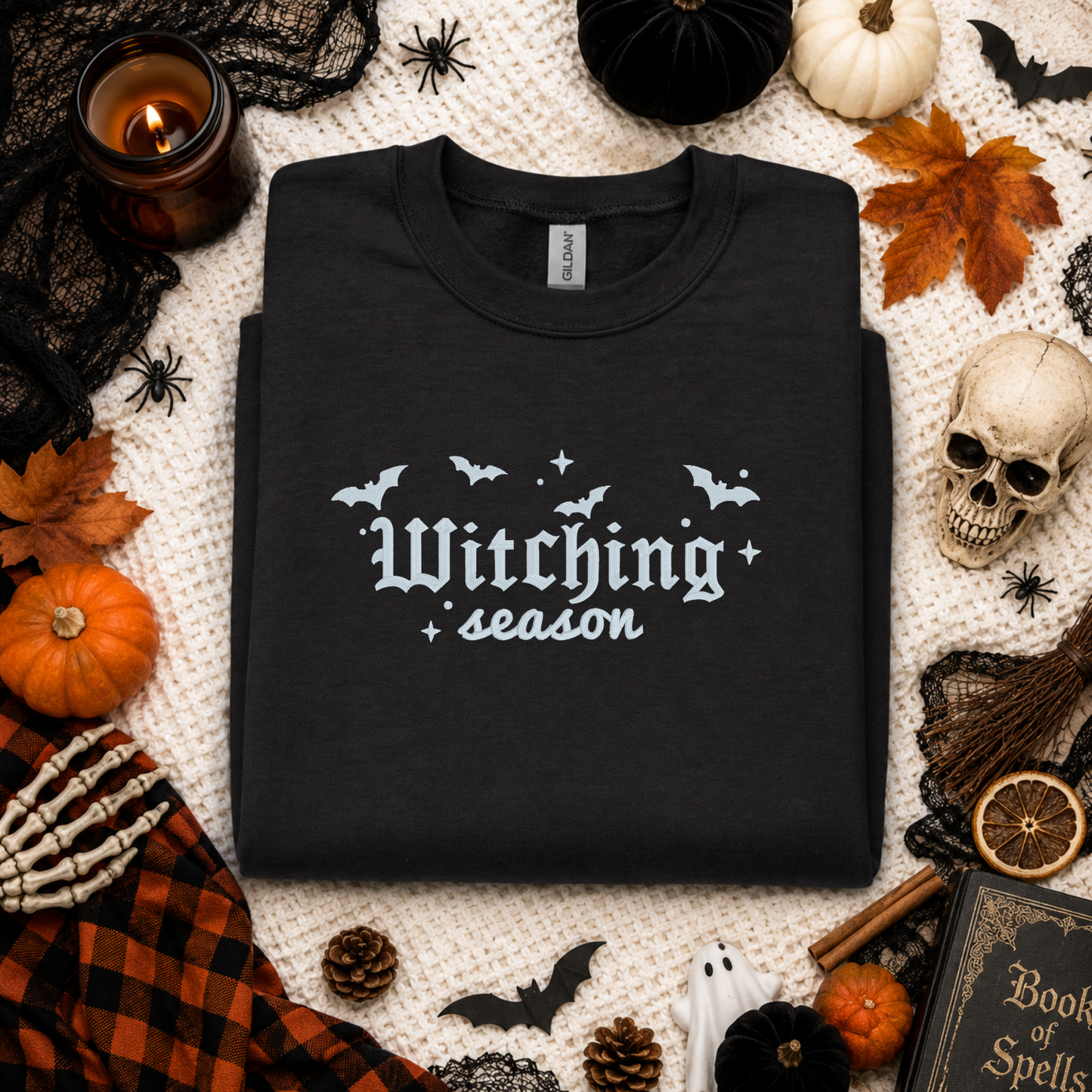 Witching Season Embroidered Sweatshirt / T-Shirt