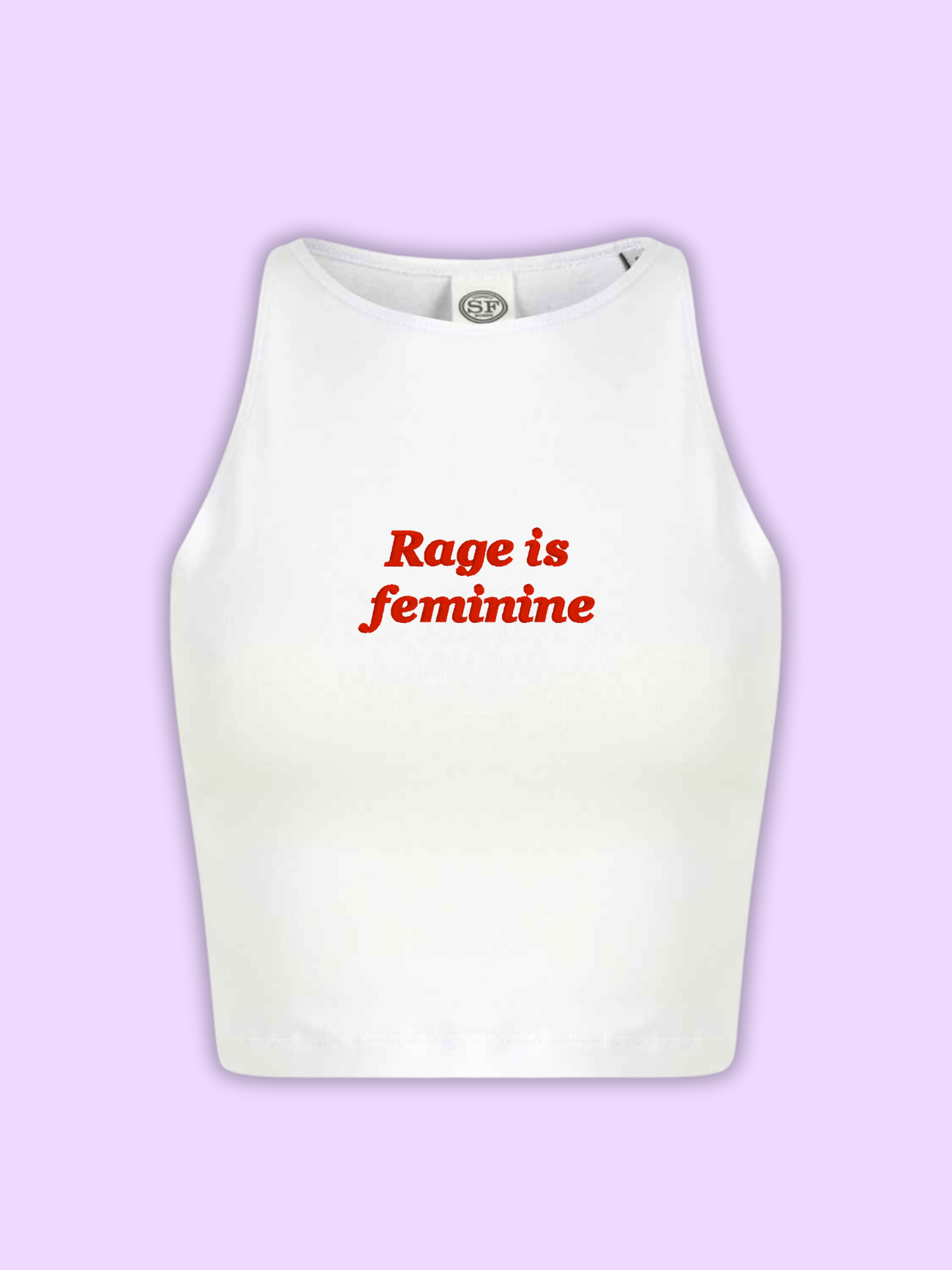Rage is Feminine Cropped Tank Top